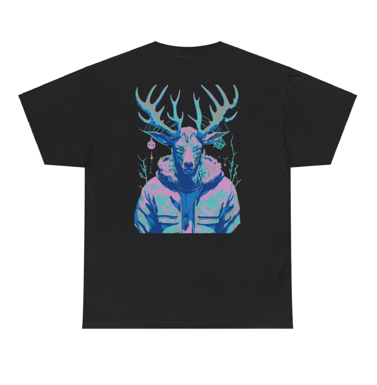 T-shirt met grafisch hert