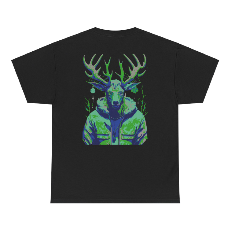 T-shirt met grafisch hert