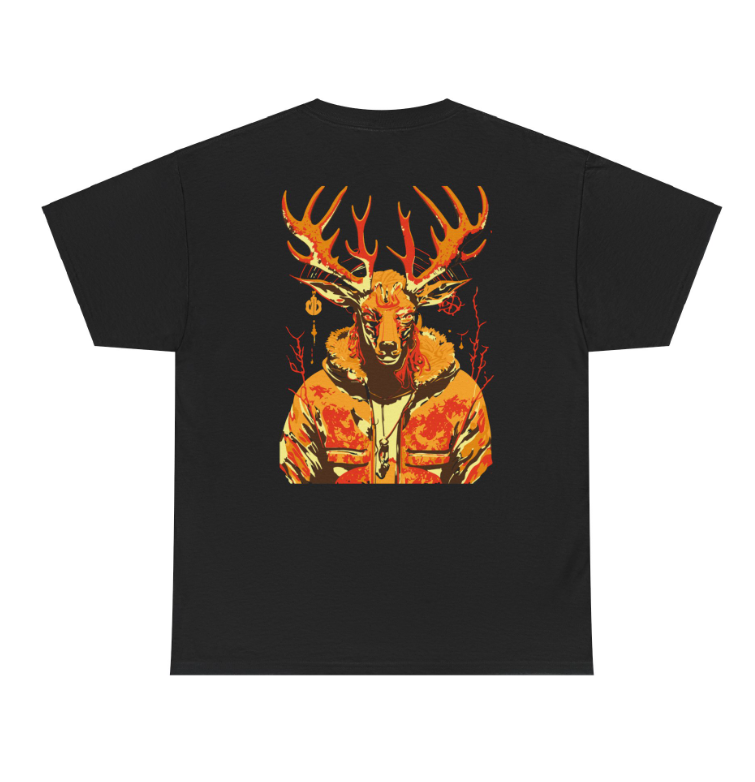 T-shirt met grafisch hert