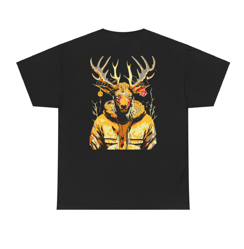 T-shirt met grafisch hert