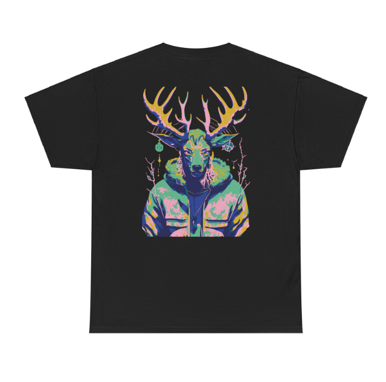 T-shirt met grafisch hert