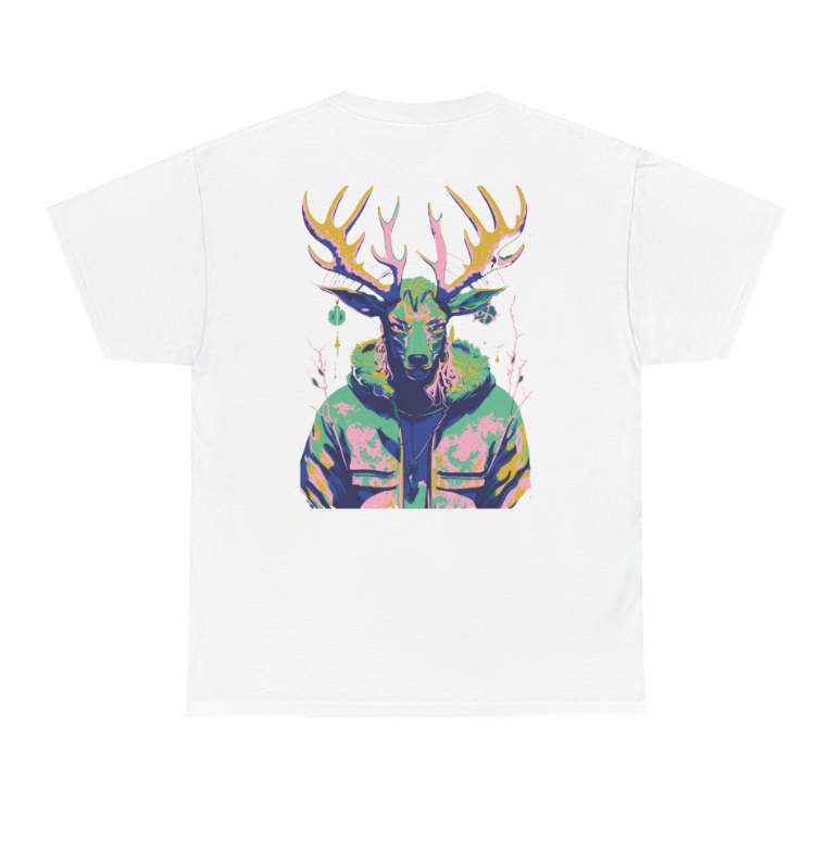 T-shirt met grafisch hert
