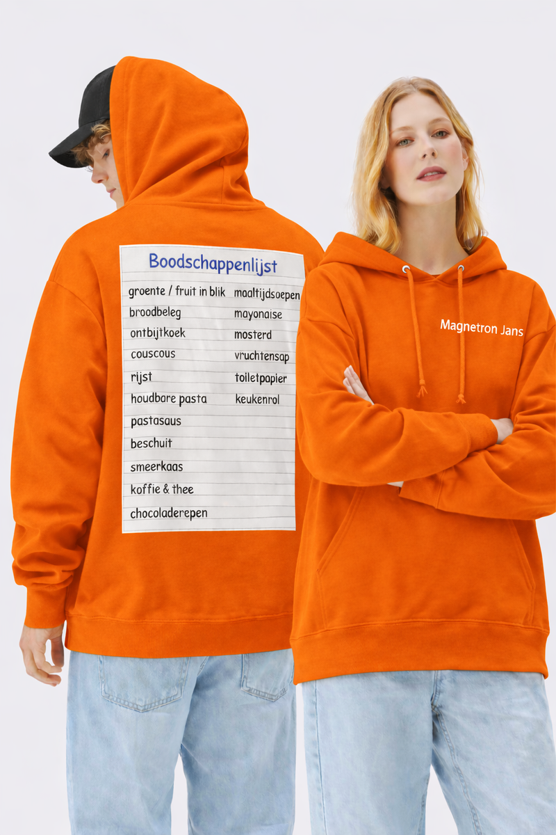 Hoodie Magnetron Jans boodschappenlijstje