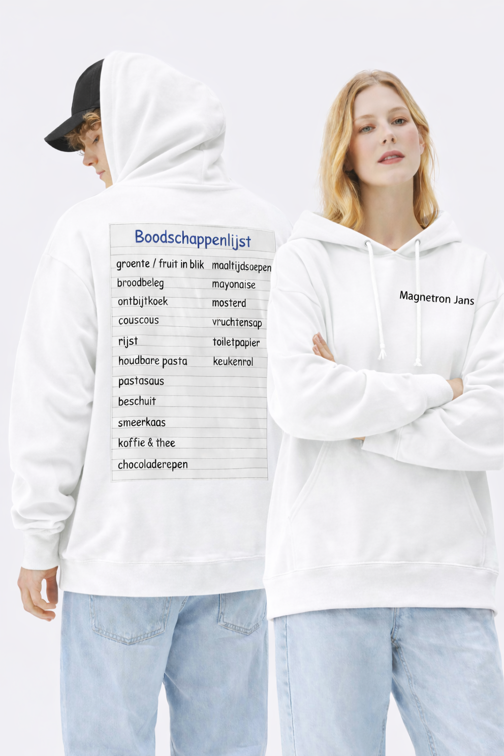 Hoodie Magnetron Jans boodschappenlijstje