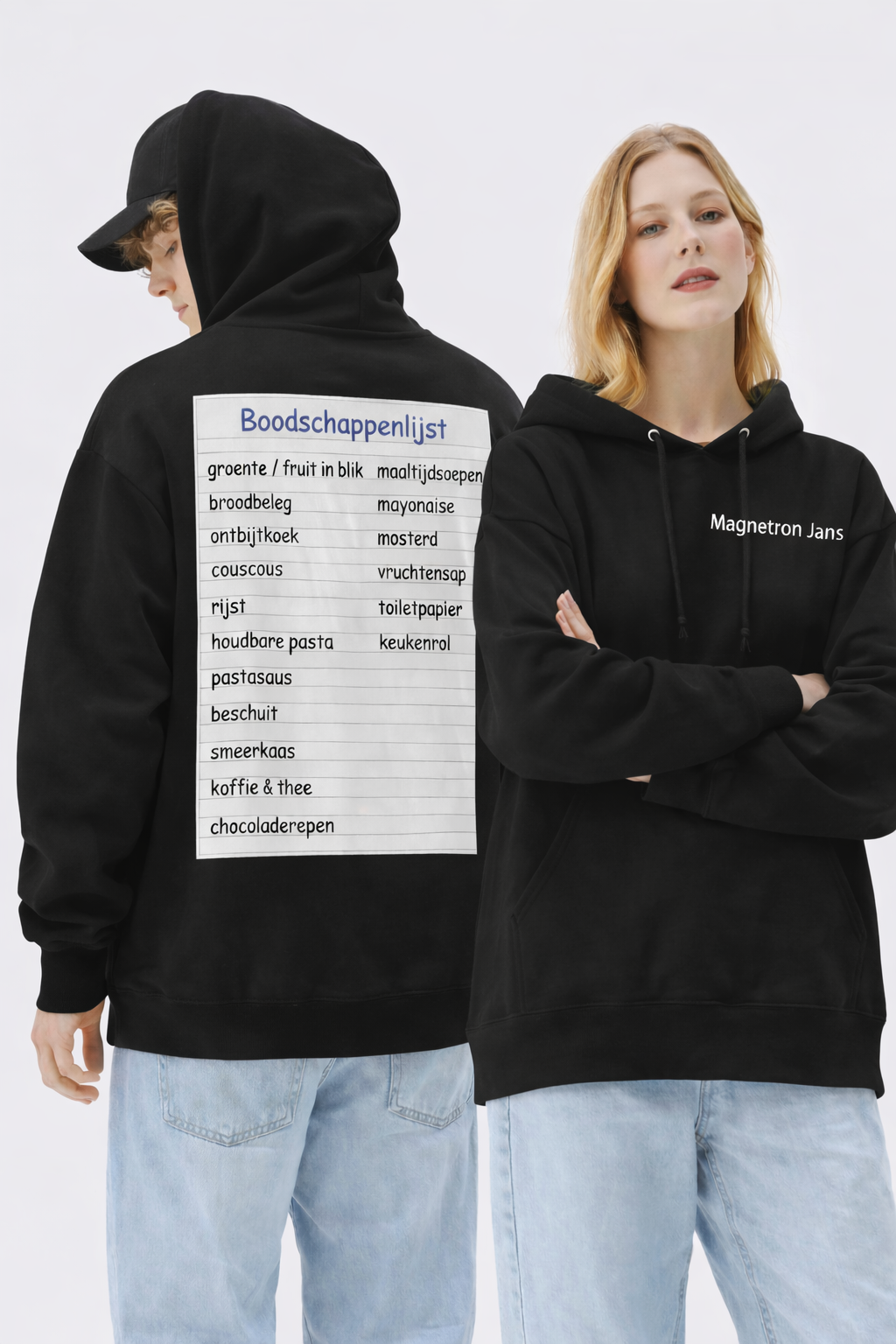 Hoodie Magnetron Jans boodschappenlijstje