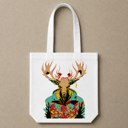 Tote bag met Skull hert