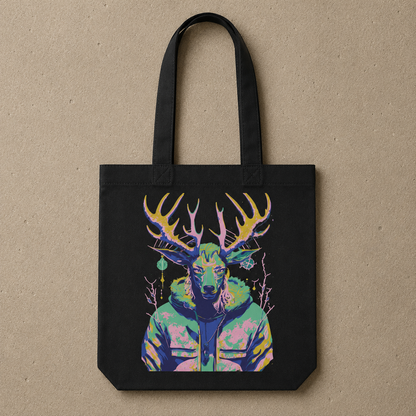 Tote bag met Grafisch hert