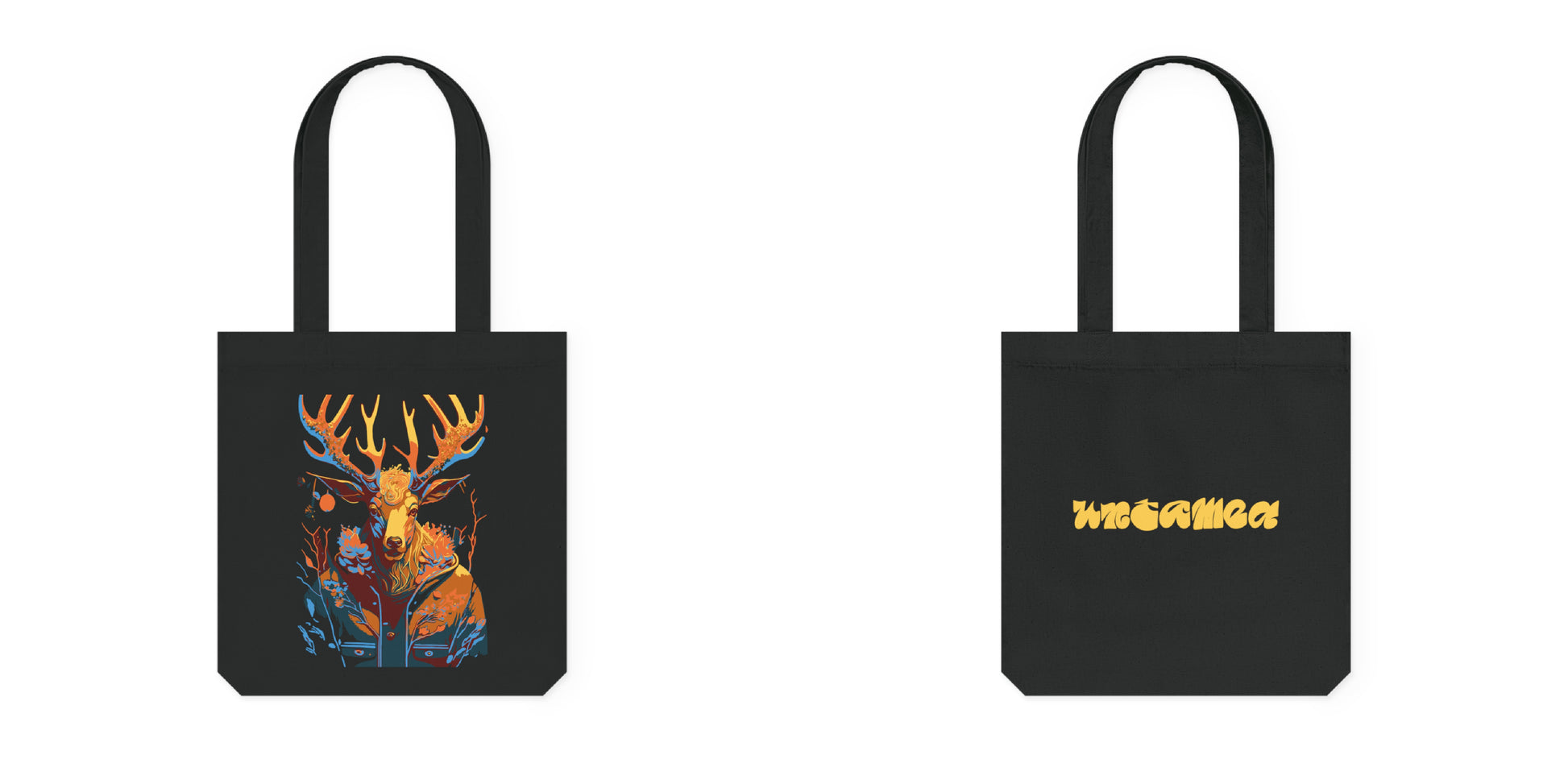 Tote bag met Flower hert
