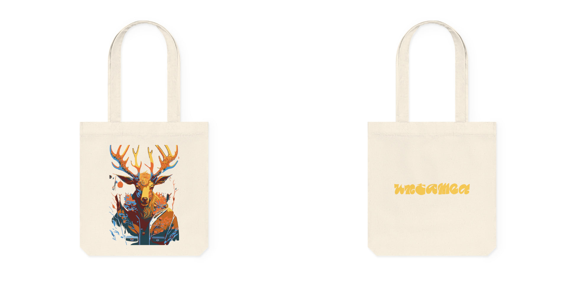 Tote bag met Flower hert
