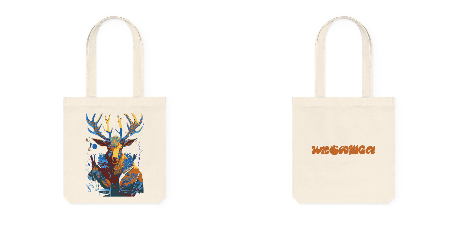 Tote bag met Flower hert