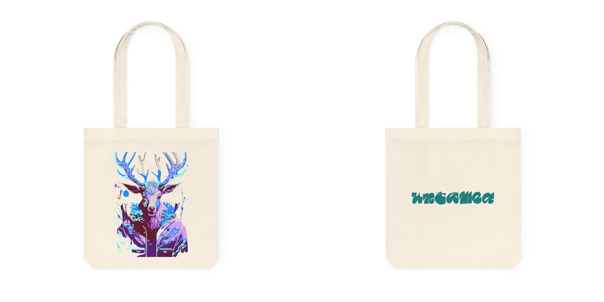 Tote bag met Flower hert