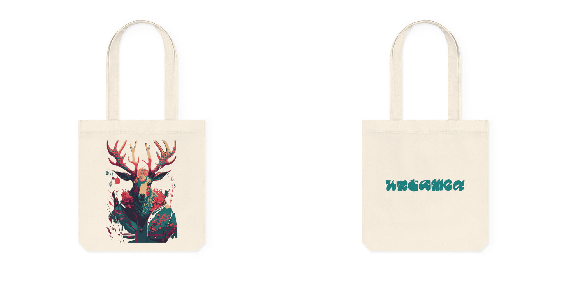 Tote bag met Flower hert