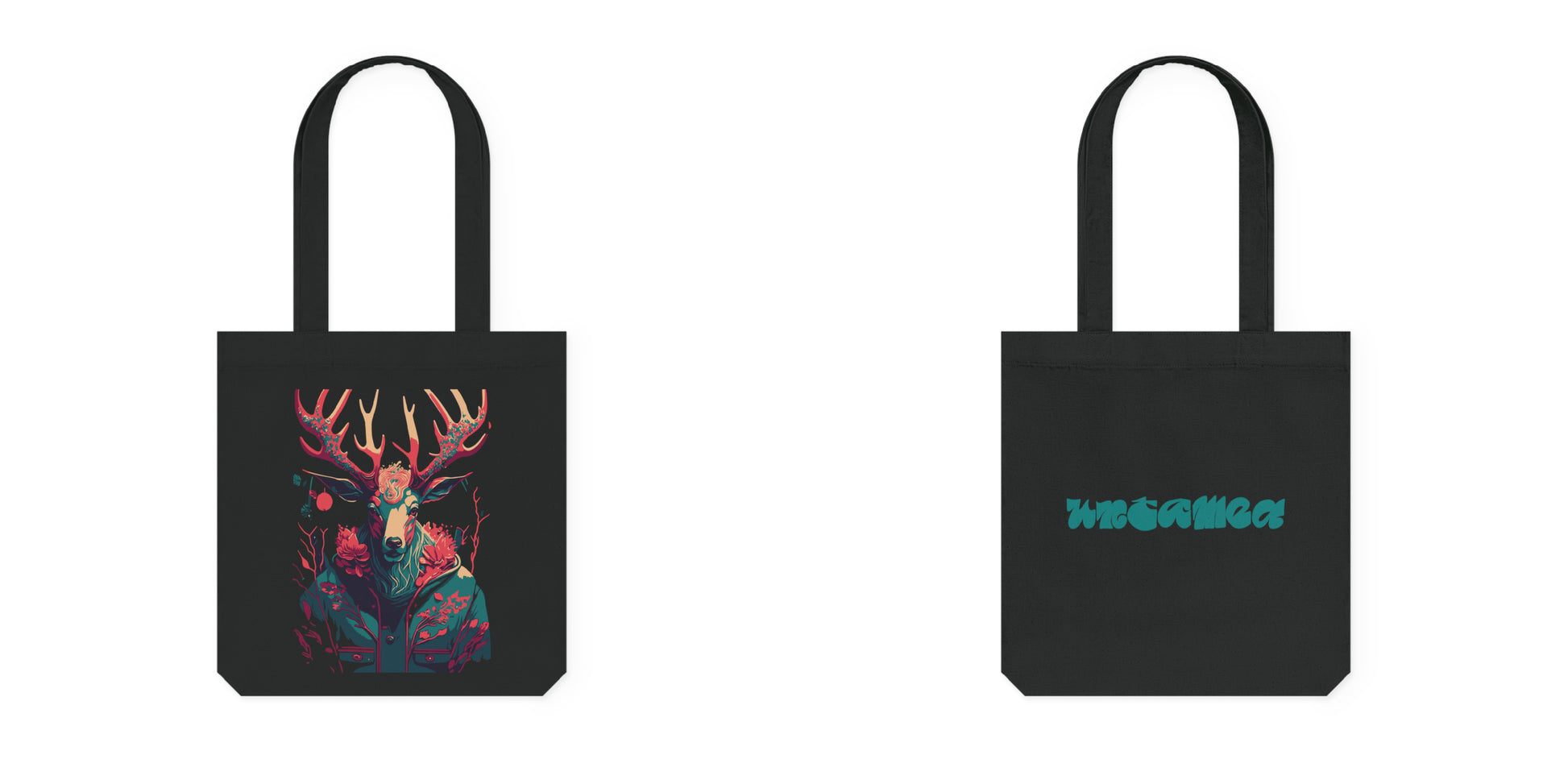 Tote bag met Flower hert