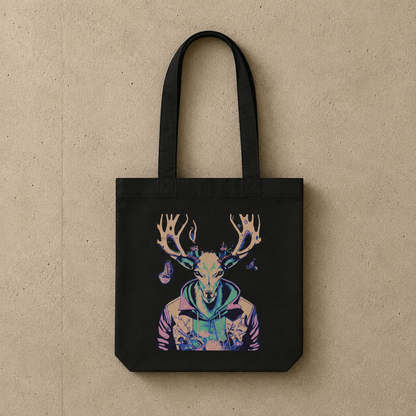 Butterfly Deer Tote Bag