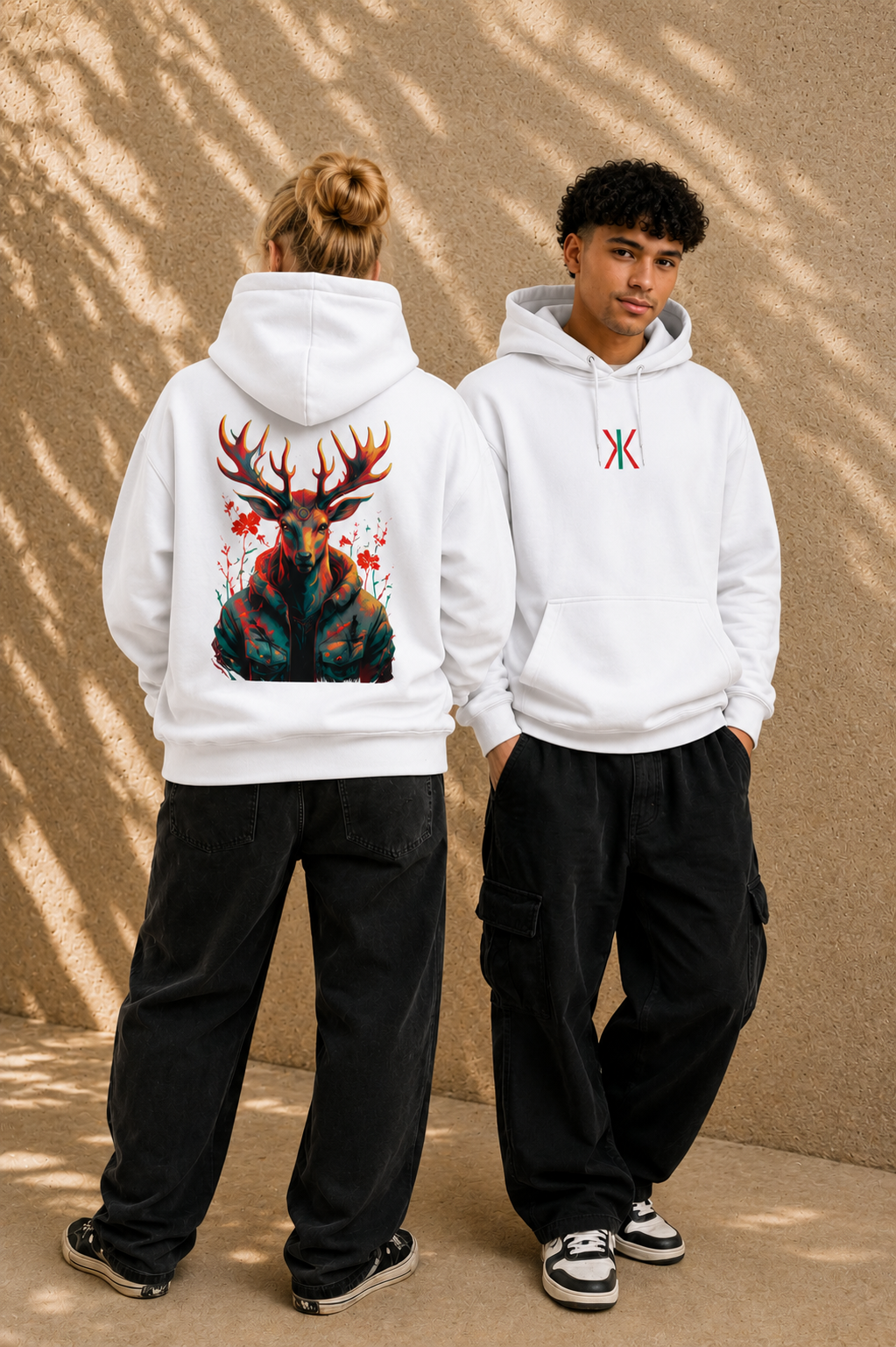 Flower Deer Hoodie